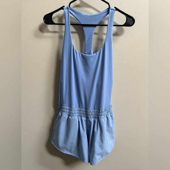 Offline by Aerie Real Me Hot Stuff Romper Blue Athletic Shorts Onesie Women’s L - Picture 4 of 12